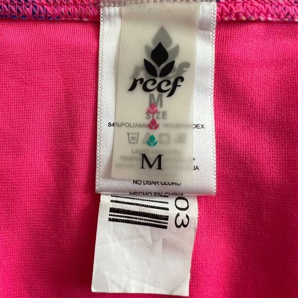 Reef Pink Multicolor Print Bikini Swim Bottom, M - Picture 6 of 6